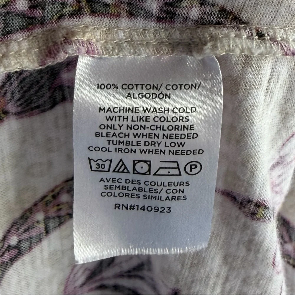 •LOFT• Floral Short Sleeve Knit Blouse – Size XL - Picture 6 of 7